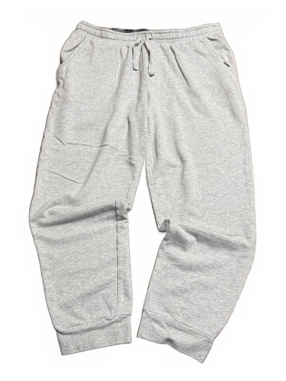 Eddie Bauer Mens Lounge Sweatpants L Heather Gray Cotton Blend Drawstring Soft